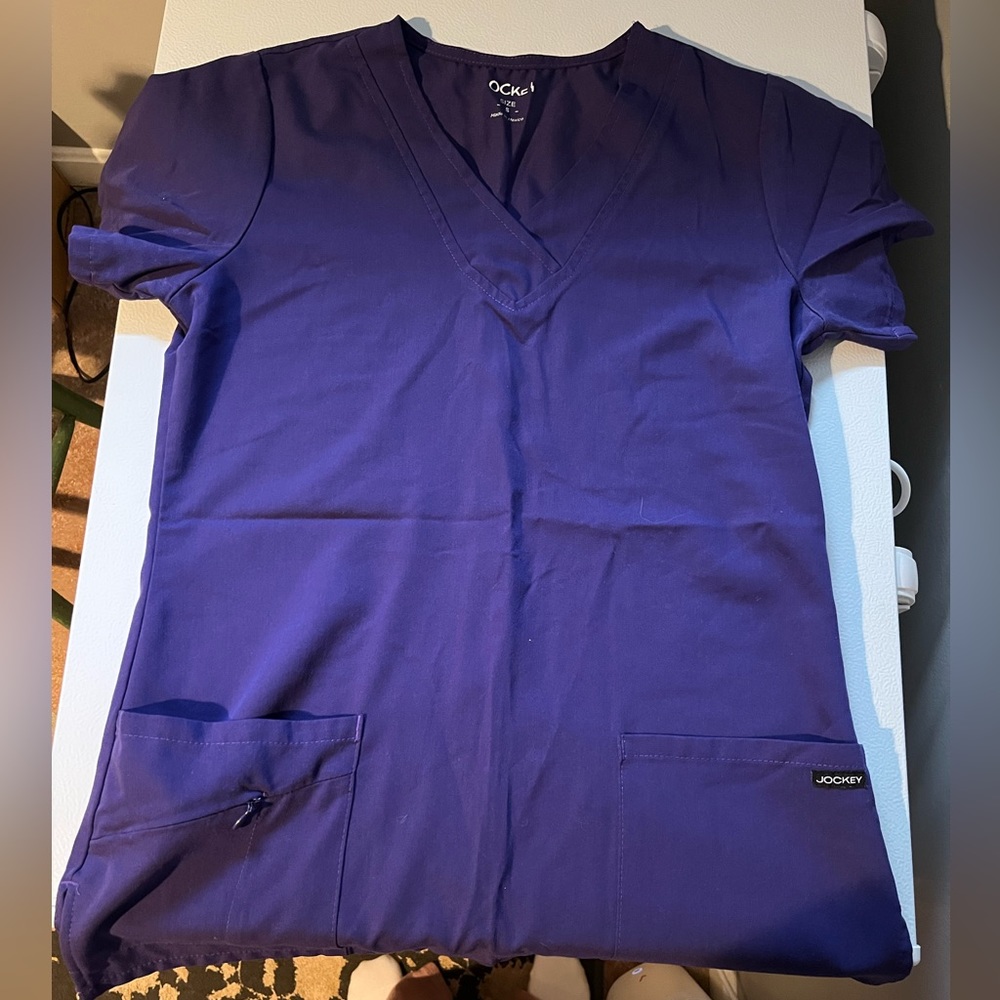 Purple Jockey Scrub Set